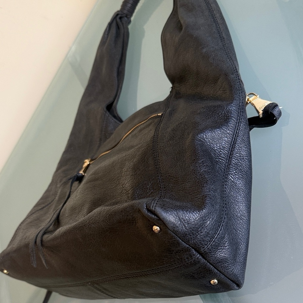Aimee Kestenberg Slouchy Hobo Bag Black Leather Designer Hobo Bag - Picture 2 of 16